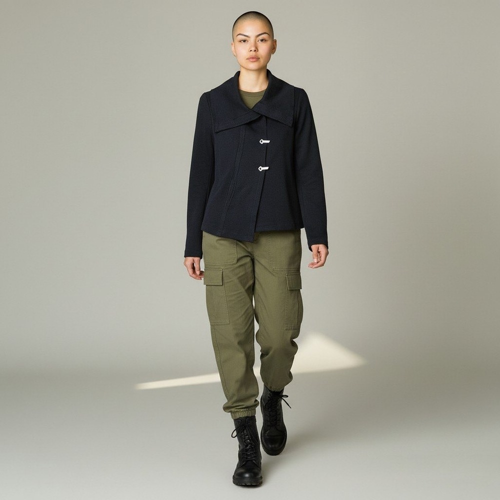 People Like Frank Jacket Small Women's Black‎ Dystopian Steampunk Y2K Vintage